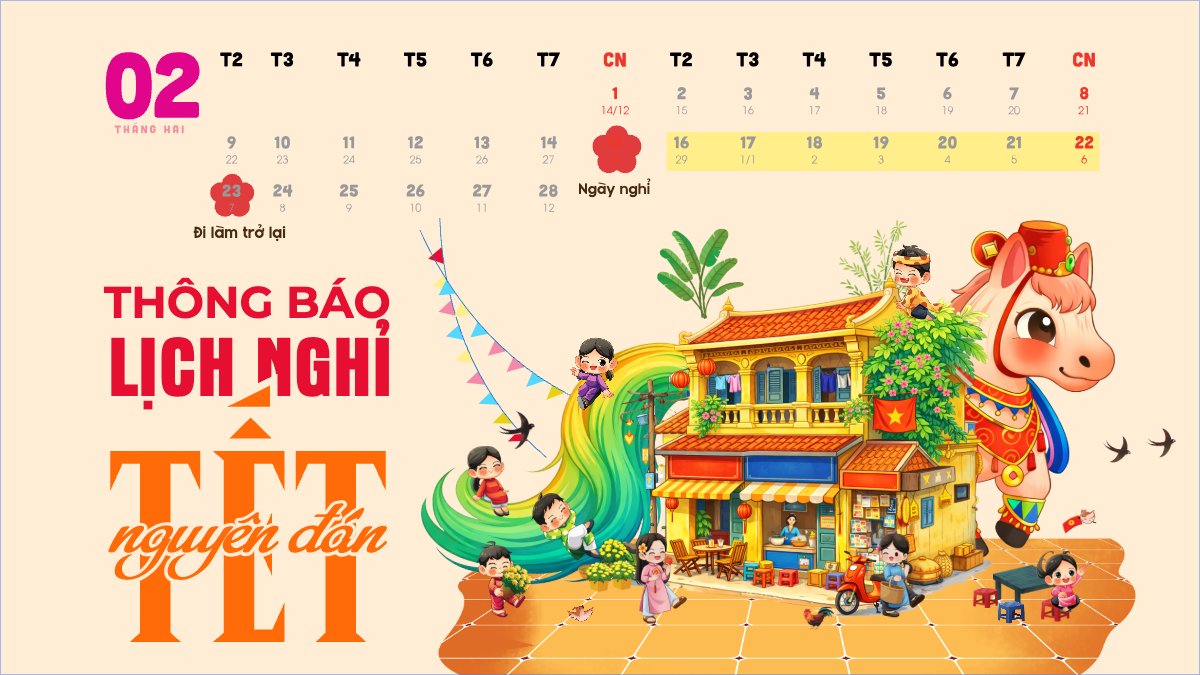 Thông báo nghỉ tết Nguyên Đán