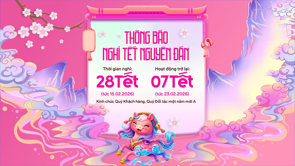 Mẫu Bài post MXH (16:9) Thông báo nghỉ tết Nguyên Đán — LayerPic