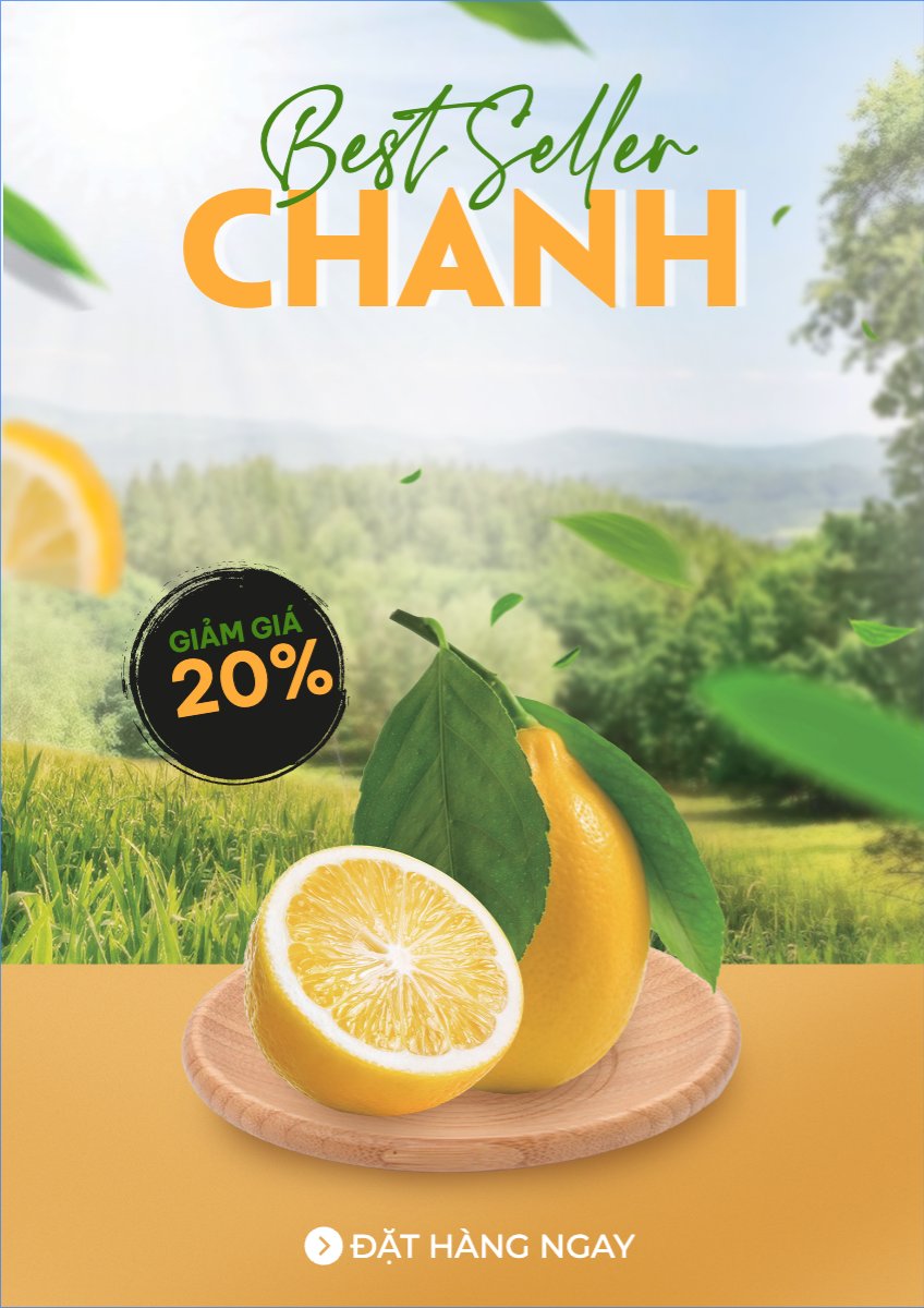 Mẫu Poster chuẩn Nước uống, juice, giải khát, F&B, drink — LayerPic