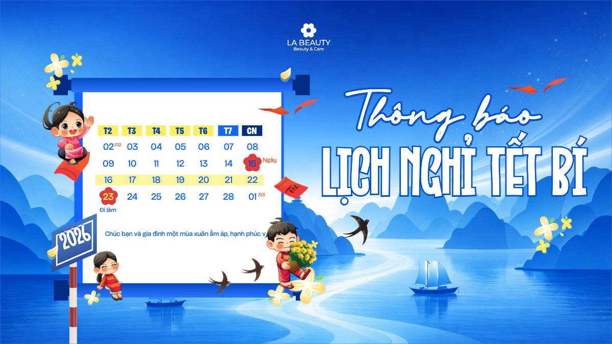 Mẫu Bài post MXH (16:9) Thông báo lịch nghỉ tết nguyên đán Bính Ngọ 2026 — LayerPic