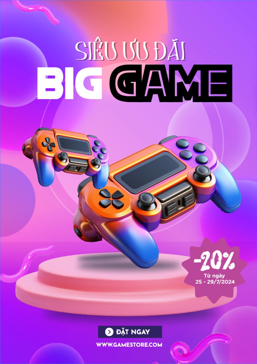 Mẫu Poster chuẩn Công nghệ, technology, điện tử, electronic, game — LayerPic