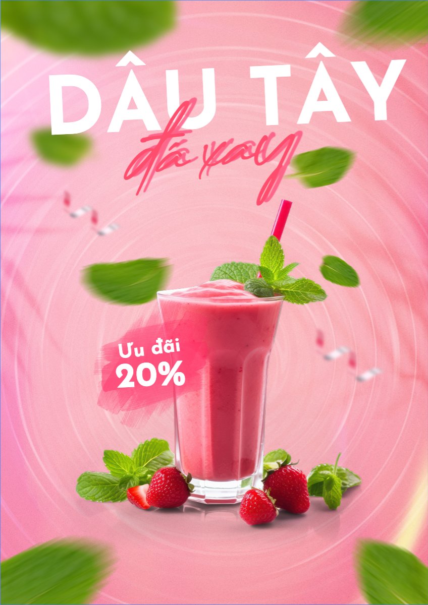 Mẫu Poster chuẩn Nước uống, juice, giải khát, F&B, drink — LayerPic