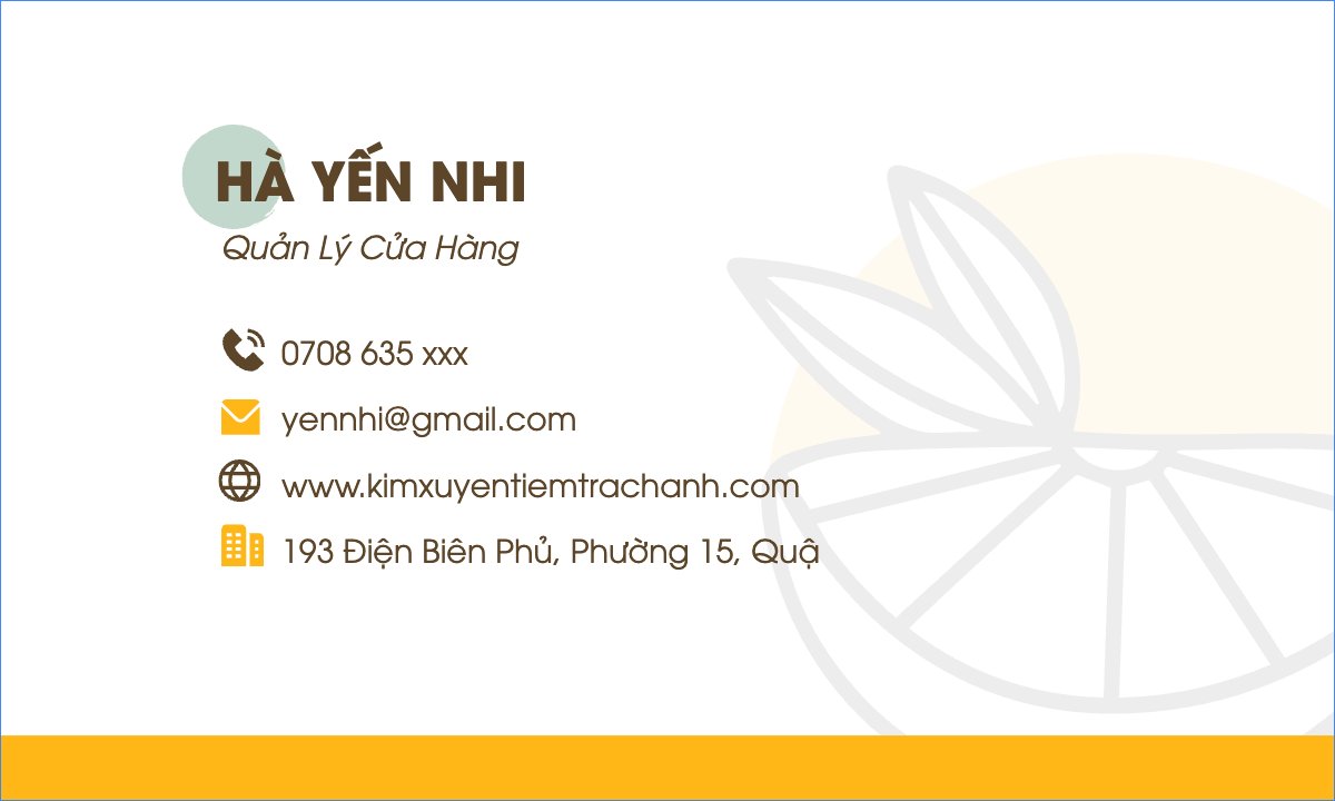 Mẫu Danh thiếp Nước uống, juice, giải khát, F&B, drink — LayerPic