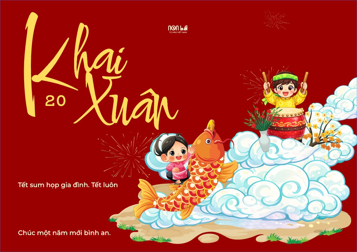 Mẫu Thiệp chúc mừng Khai xuân 2026 — LayerPic