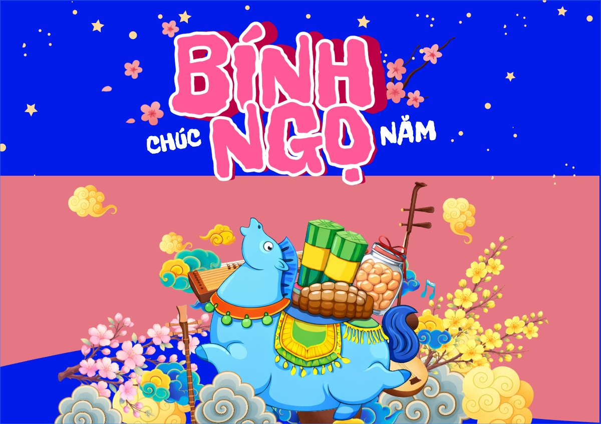 Mẫu Thiệp chúc mừng Chúc mừng năm mới Bính Ngọ — LayerPic