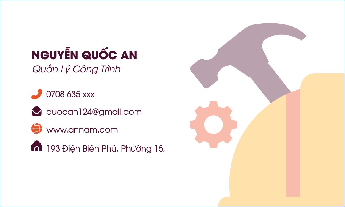Mẫu Danh thiếp Xây dựng, build, nội thất, bất động sản, interior, real estate — LayerPic