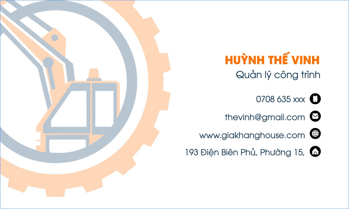 Mẫu Danh thiếp Xây dựng, build, nội thất, bất động sản, interior, real estate — LayerPic