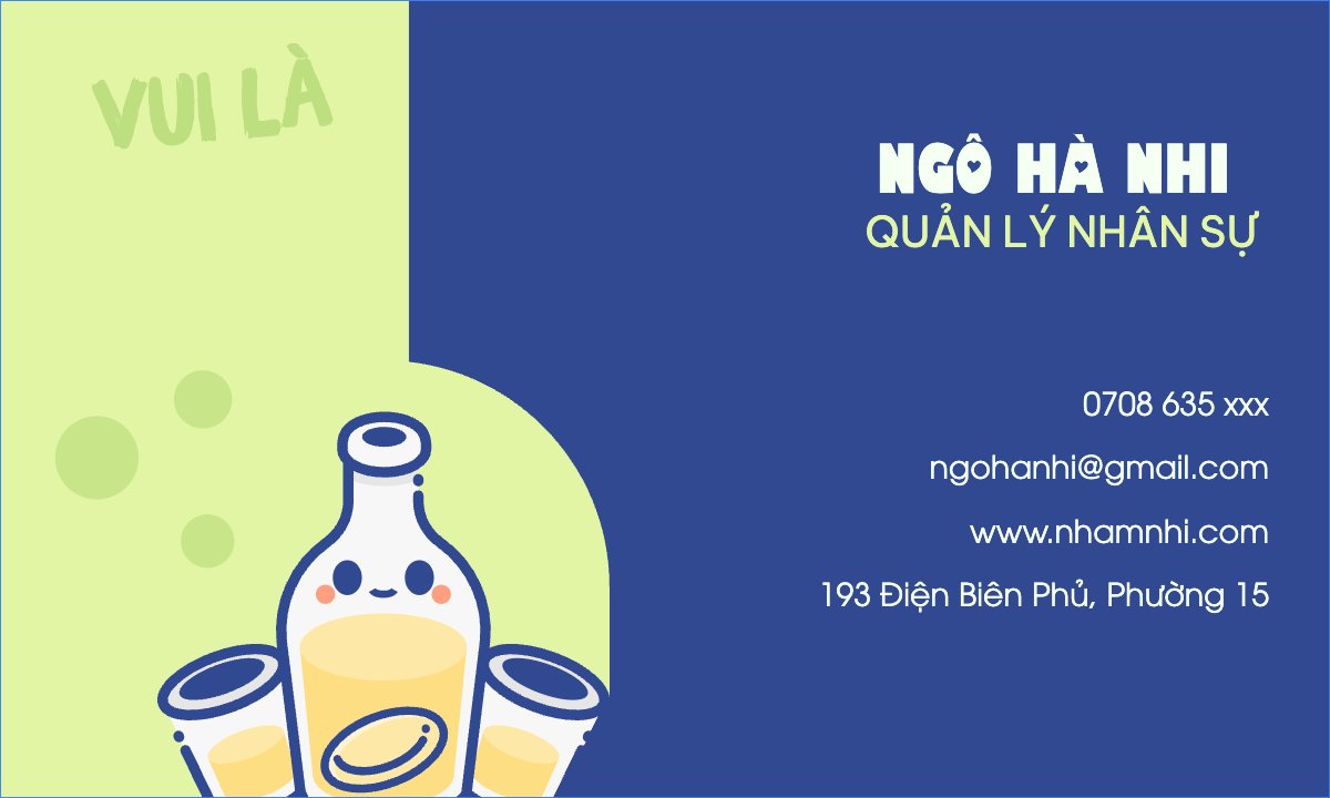 Mẫu Danh thiếp Nước uống, juice, giải khát, F&B, drink — LayerPic