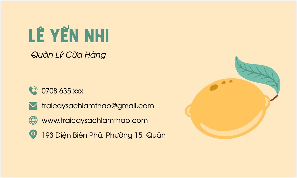 Mẫu Danh thiếp Nước uống, juice, giải khát, F&B, drink — LayerPic