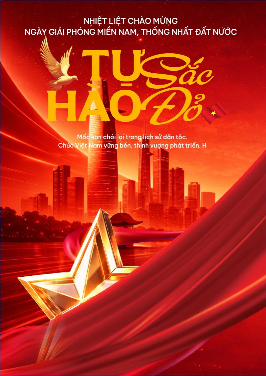 Mẫu Poster chuẩn Tự hào sức đỏ — LayerPic