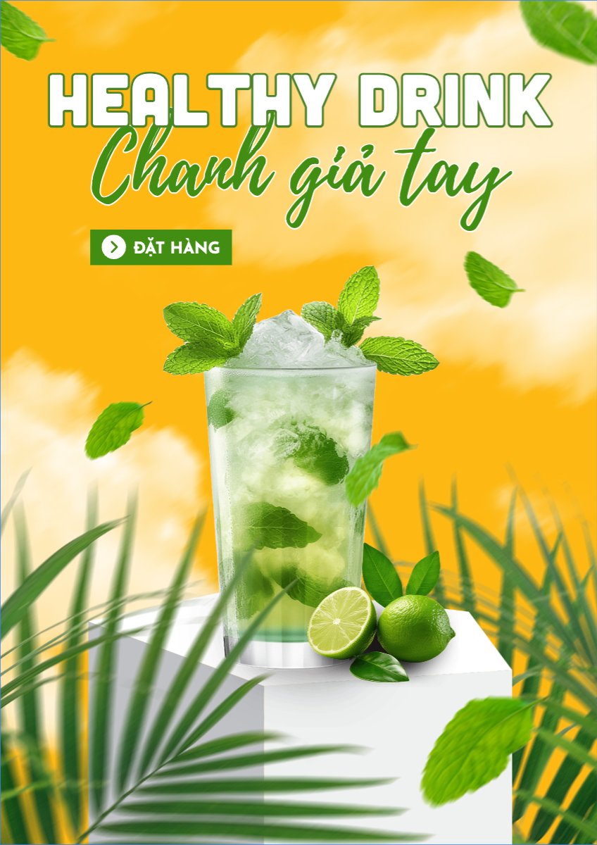 Mẫu Poster chuẩn Nước uống, juice, giải khát, F&B, drink — LayerPic
