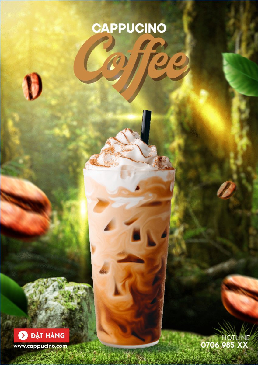 Mẫu Poster chuẩn Nước uống, juice, giải khát, F&B, drink — LayerPic