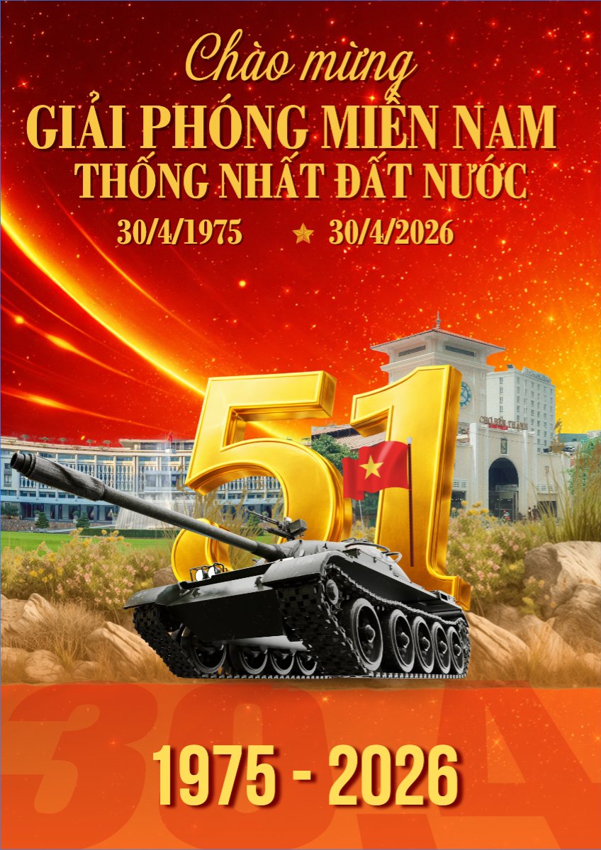 Mẫu Poster chuẩn Mừng ngày Giải phóng miền Nam, thống nhất đất nước — LayerPic