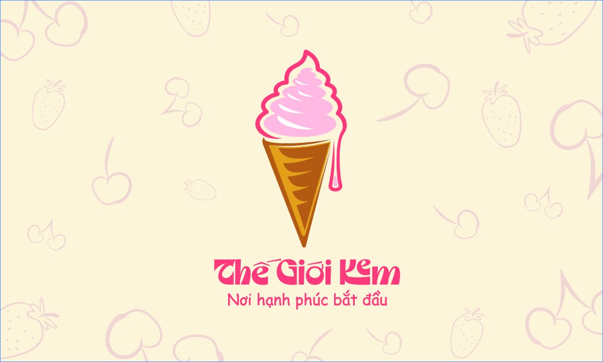 Mẫu Danh thiếp Nước uống, juice, giải khát, F&B, drink, ice cream, kem — LayerPic