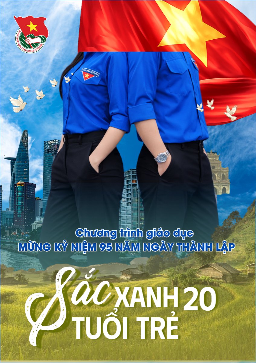 Mẫu Poster chuẩn Ngày thành lập Đoàn TNCS Hồ Chí Minh 26/3 — LayerPic