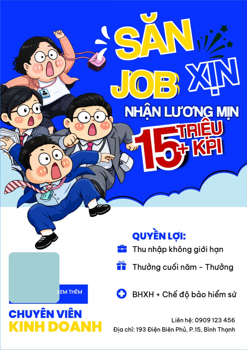 Mẫu Poster chuẩn Tuyển dụng kinh doanh — LayerPic