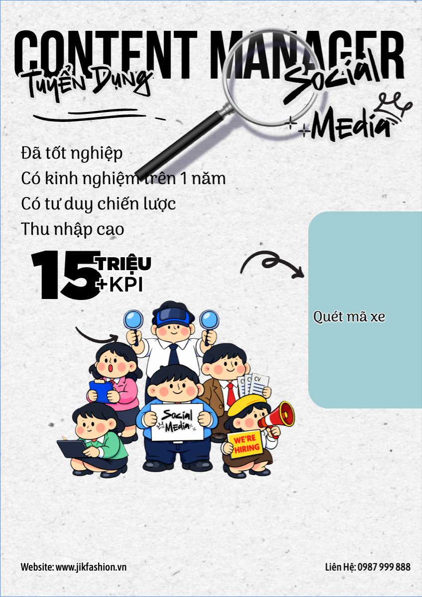 Mẫu Poster chuẩn Tuyển dụng social media — LayerPic