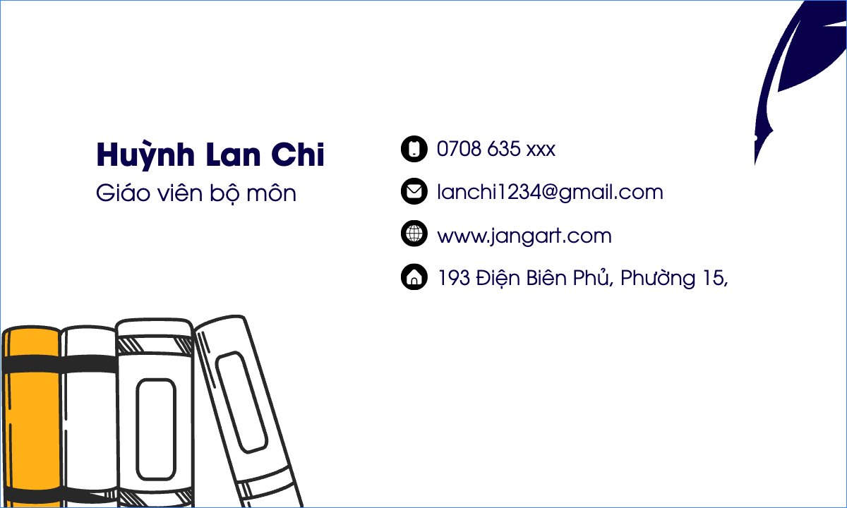 Mẫu Danh thiếp Giáo dục, education, school, trường học — LayerPic