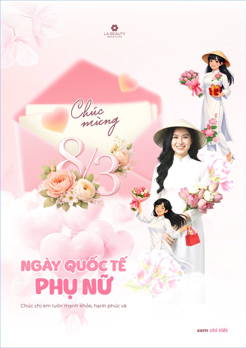 Mẫu Poster chuẩn Chúc mừng ngày quốc tế phụ nữ — LayerPic