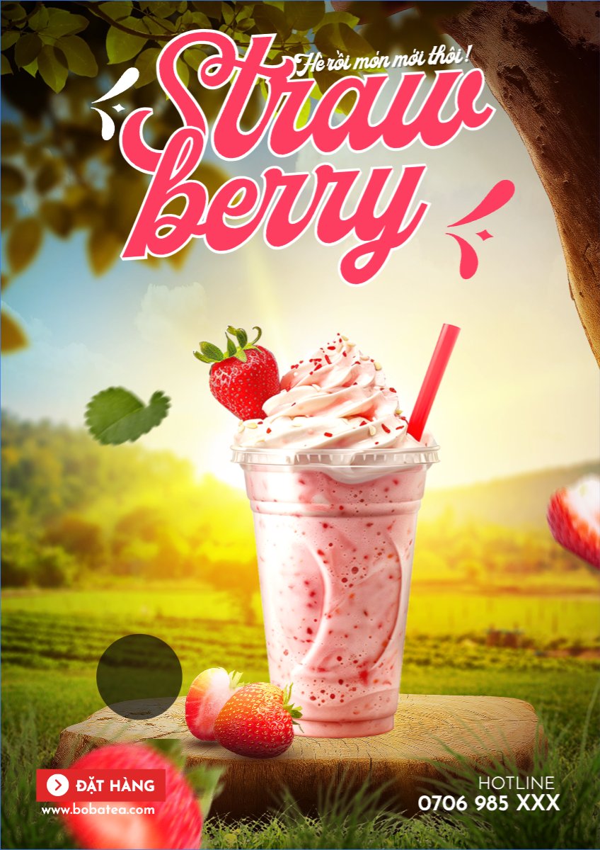 Mẫu Poster chuẩn Nước uống, juice, giải khát, F&B, drink — LayerPic