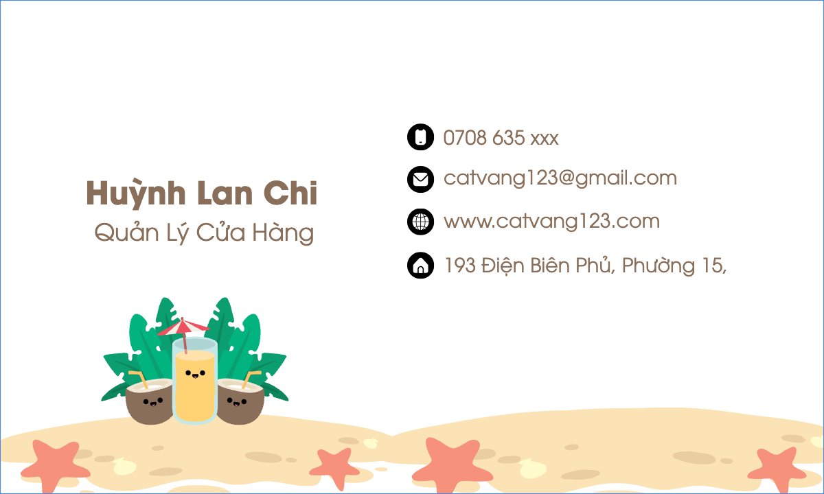 Mẫu Danh thiếp Nước uống, juice, giải khát, F&B, drink — LayerPic