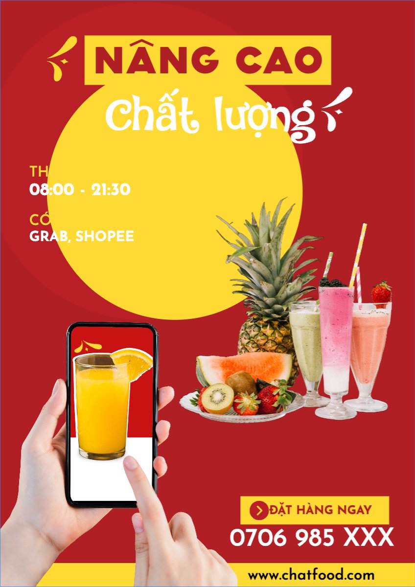 Mẫu Poster chuẩn Nước uống, juice, giải khát, F&B, drink — LayerPic