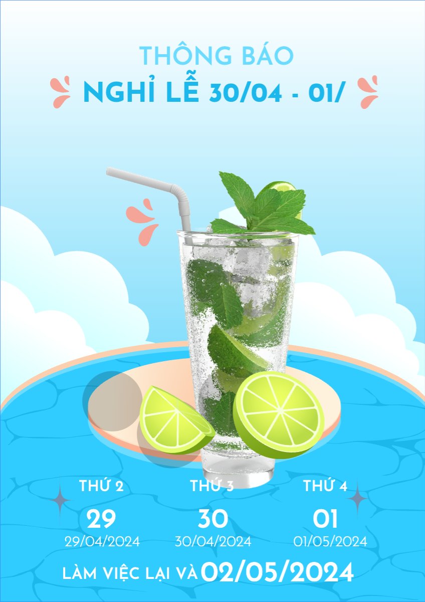 Mẫu Poster chuẩn Nước uống, juice, giải khát, F&B, drink — LayerPic