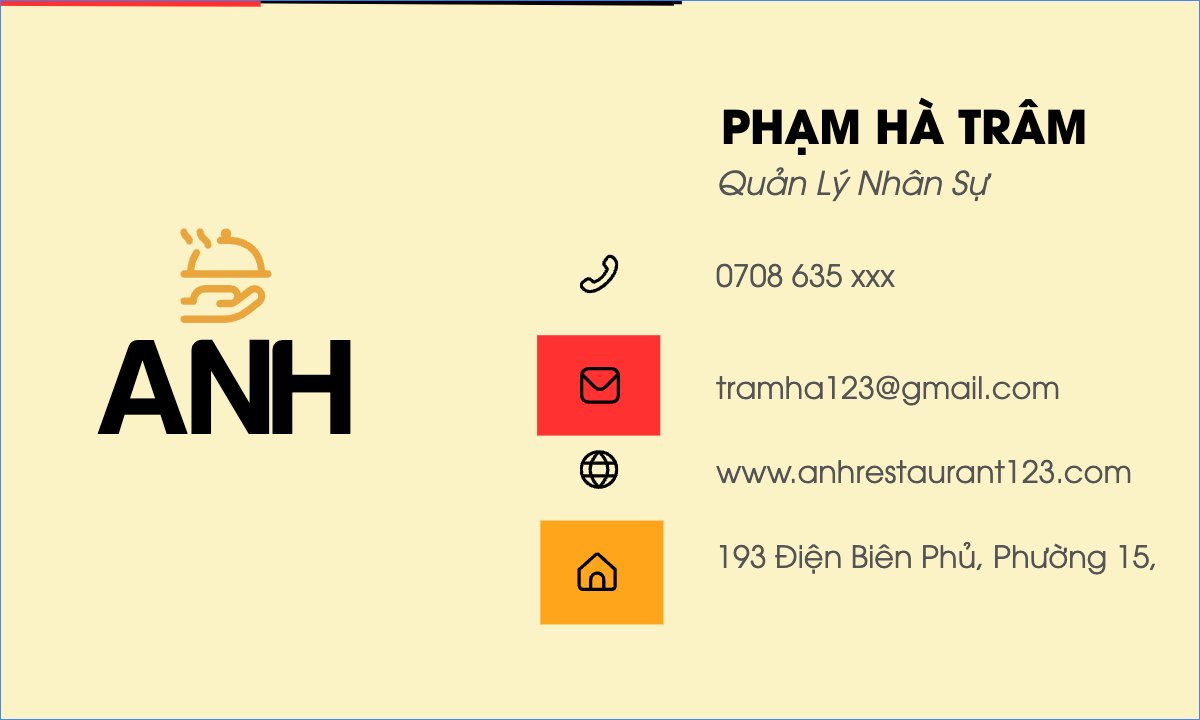 Mẫu Danh thiếp Đồ ăn, food, thực phẩm, ẩm thực, món ăn, F&B, thức ăn — LayerPic