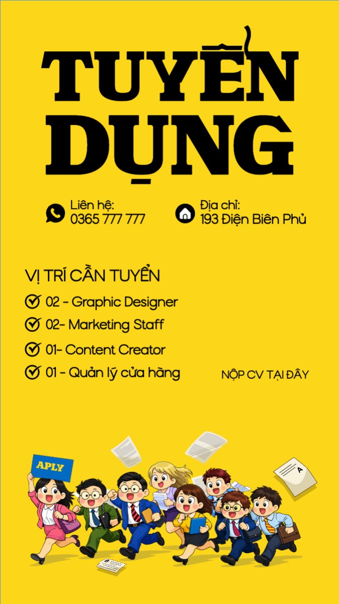 Mẫu Bài post MXH (9:16) Tuyển dụng nhân tài — LayerPic