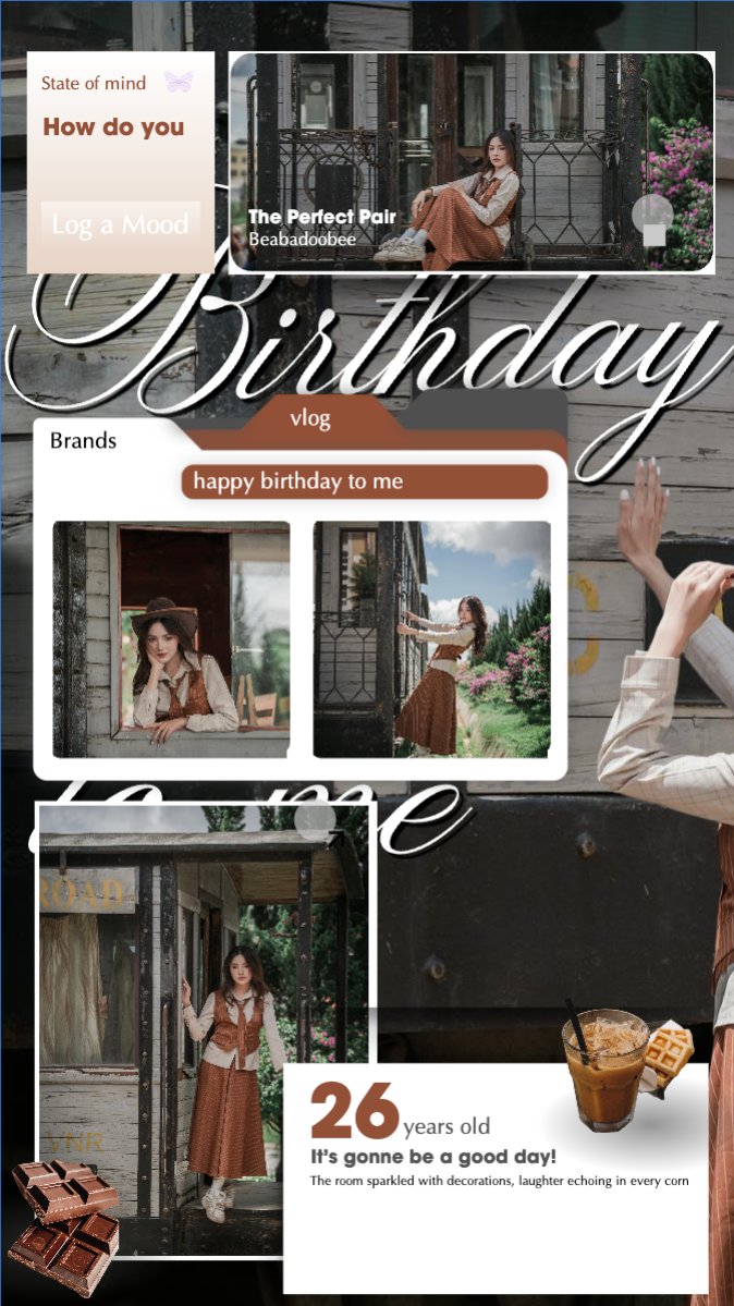 Mẫu Bài post MXH (9:16) Happy birthday — LayerPic