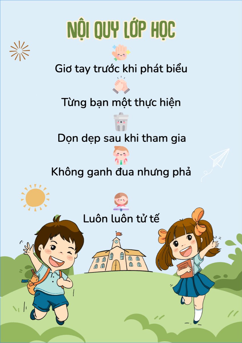Mẫu Poster chuẩn Giáo dục, education, school, trường học, nội quy — LayerPic