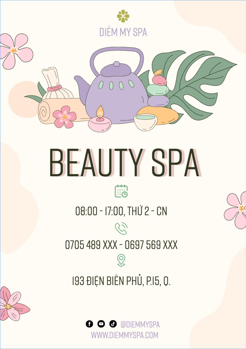 Mẫu Poster chuẩn Spa, beauty, làm đẹp, thẩm mỹ — LayerPic