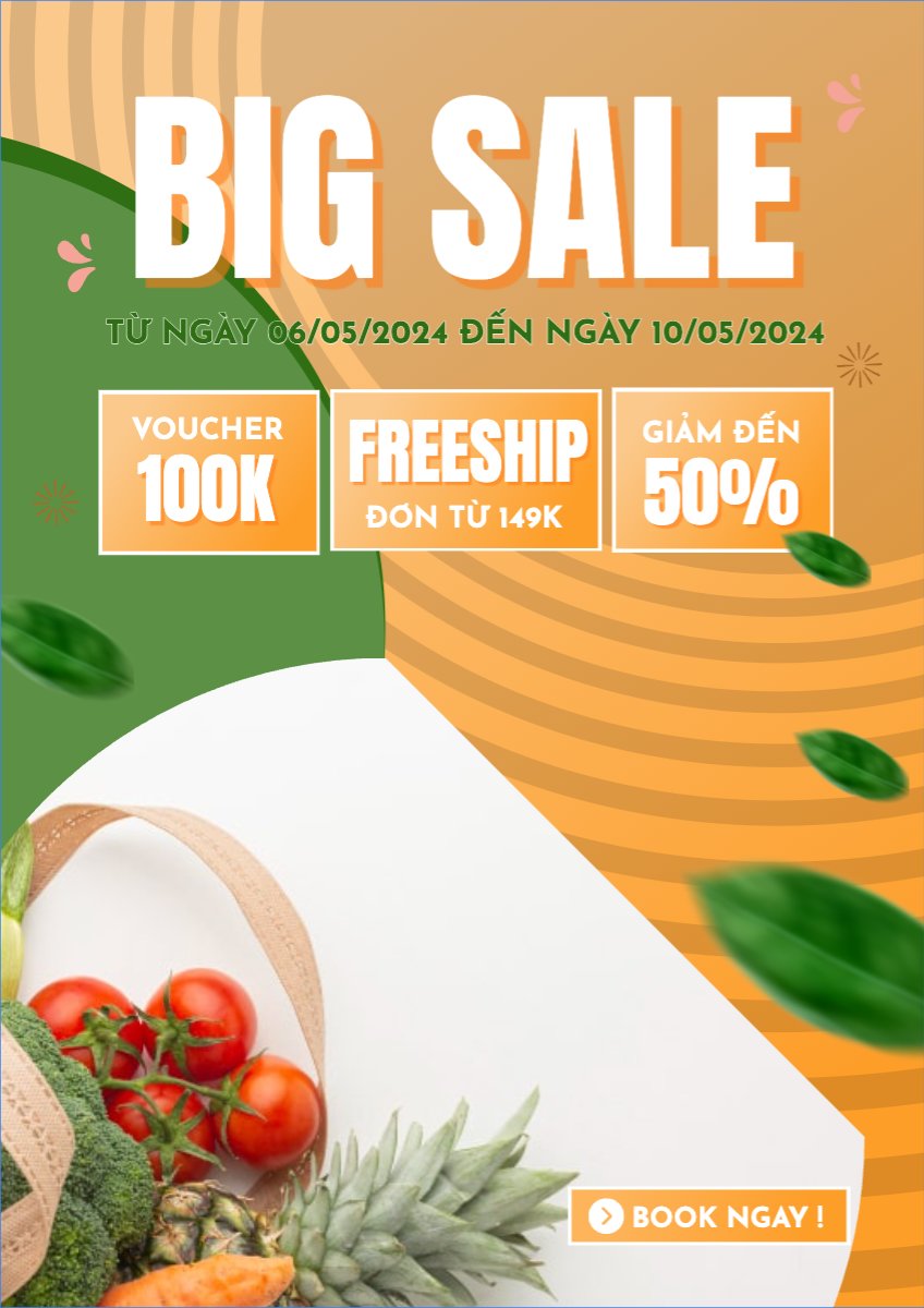Mẫu Poster chuẩn Nông sản, agricultural, farm, thực phẩm sạch — LayerPic