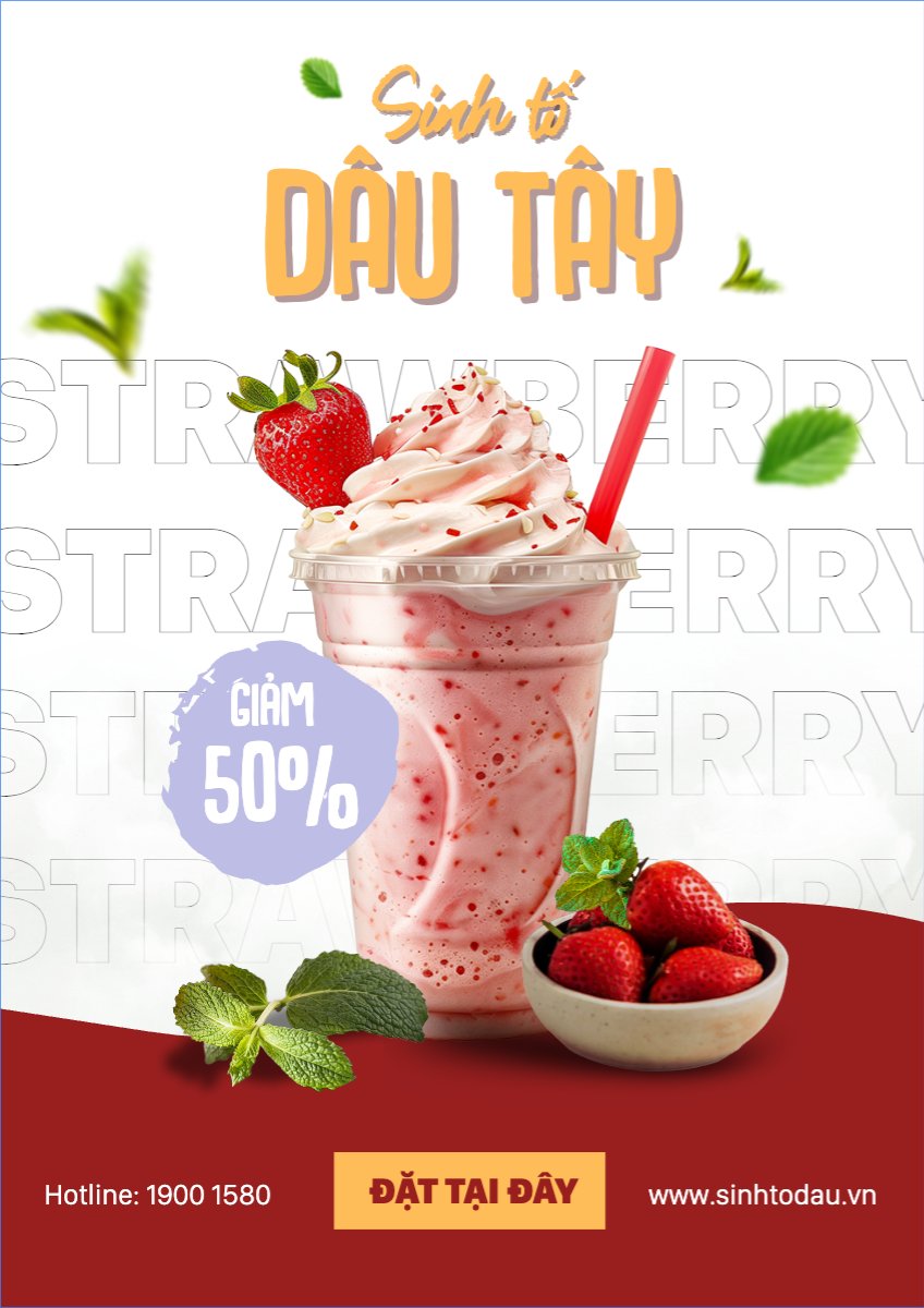 Mẫu Poster chuẩn Nước uống, juice, giải khát, F&B, drink — LayerPic