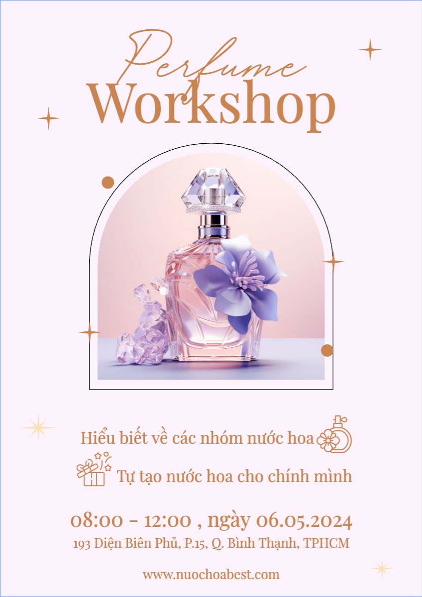 Mẫu Poster chuẩn Sự kiện, event, chương trình, sale, workshop, nước hoa, perfume — LayerPic