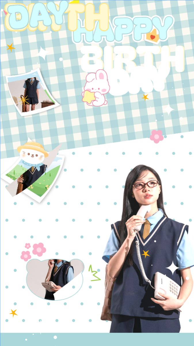 Mẫu Bài post MXH (9:16) Happy birthday — LayerPic