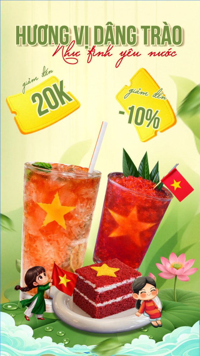 Mẫu Bài post MXH (9:16) Hương vị dâng trào như tình yêu nước — LayerPic