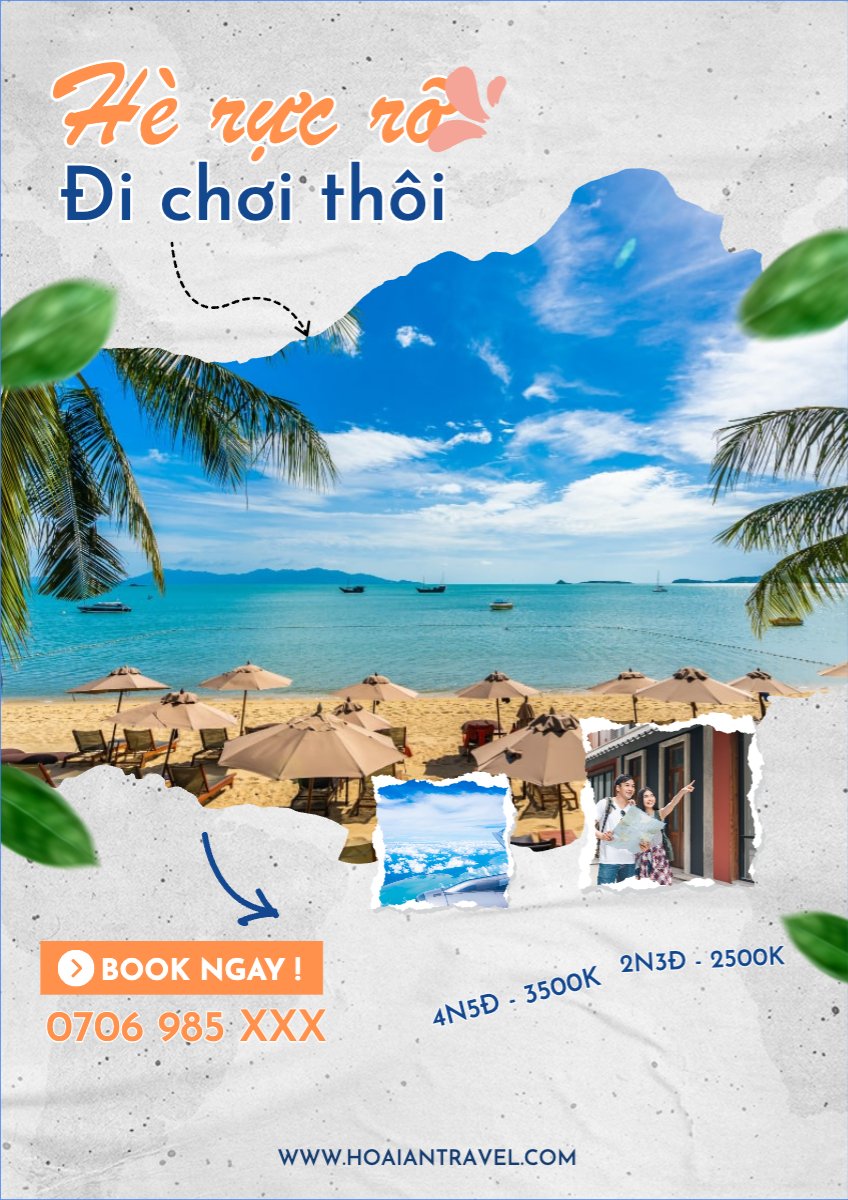 Mẫu Poster chuẩn Du lịch, travel, tourism, trải nghiệm, khám phá — LayerPic