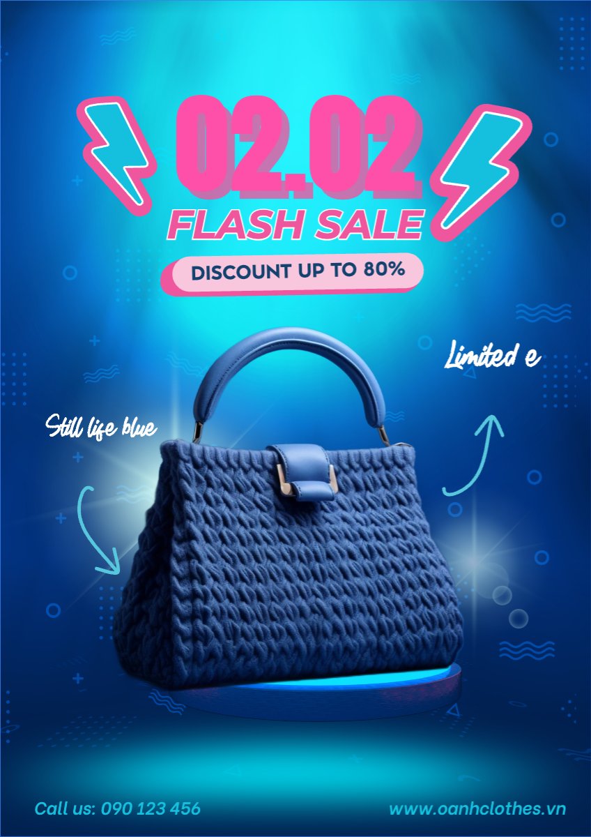 Mẫu Poster chuẩn Fashion, thời trang, quần áo, trang phục, clothes, outfit, túi, bag — LayerPic