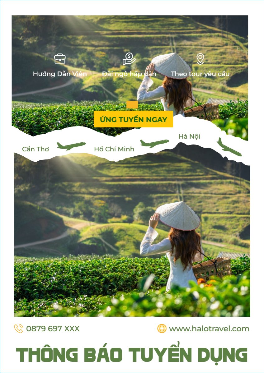 Mẫu Poster chuẩn Du lịch, travel, tourism, trải nghiệm, khám phá, tuyển dụng — LayerPic