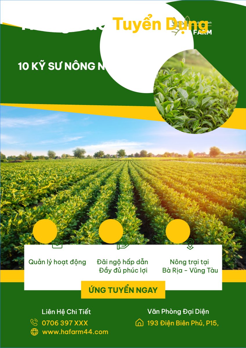Mẫu Poster chuẩn Nông sản, agricultural, farm, nông trại — LayerPic