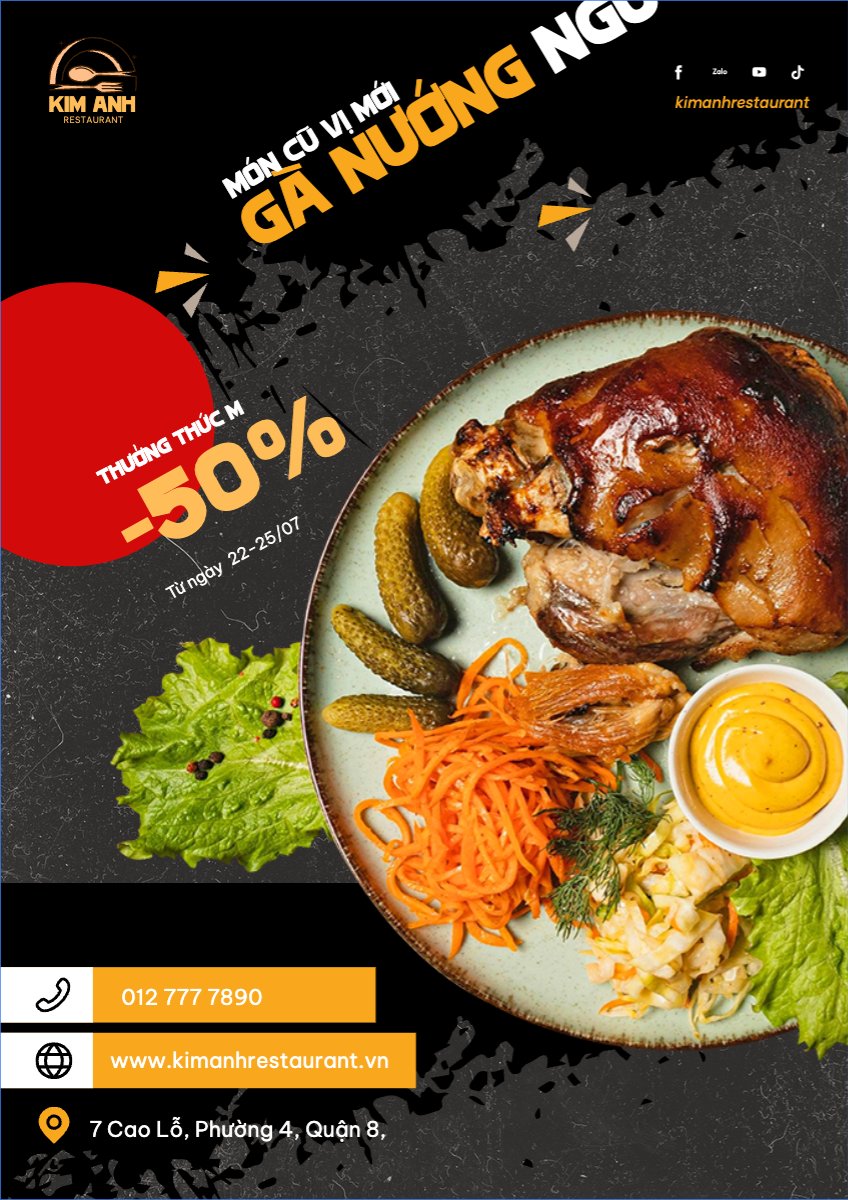 Mẫu Poster chuẩn Đồ ăn, food, thực phẩm, ẩm thực, món ăn, F&B, nhà hàng, thức ăn — LayerPic