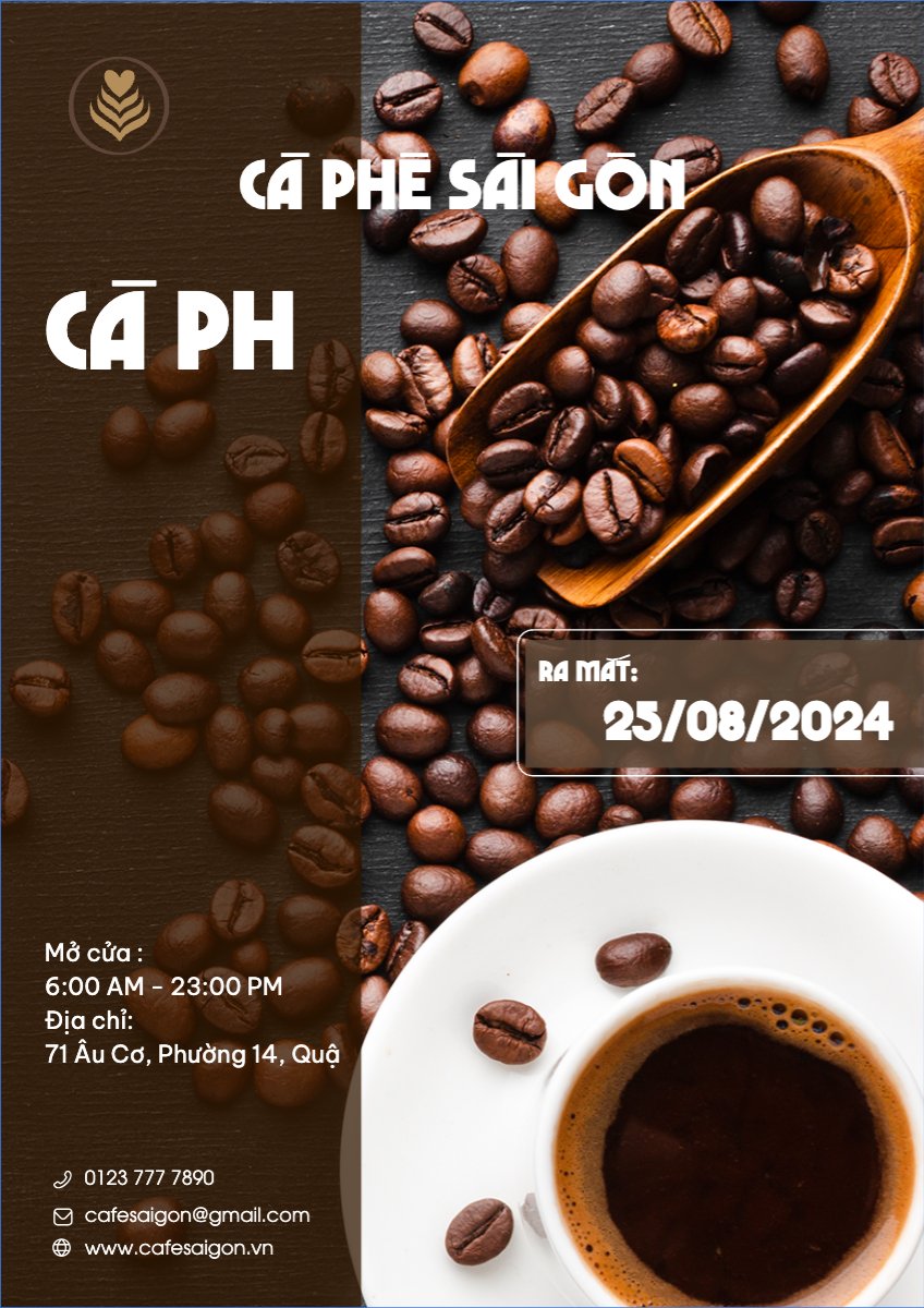 Mẫu Poster chuẩn Nước uống, juice, giải khát, F&B, drink, coffee, cà phê — LayerPic