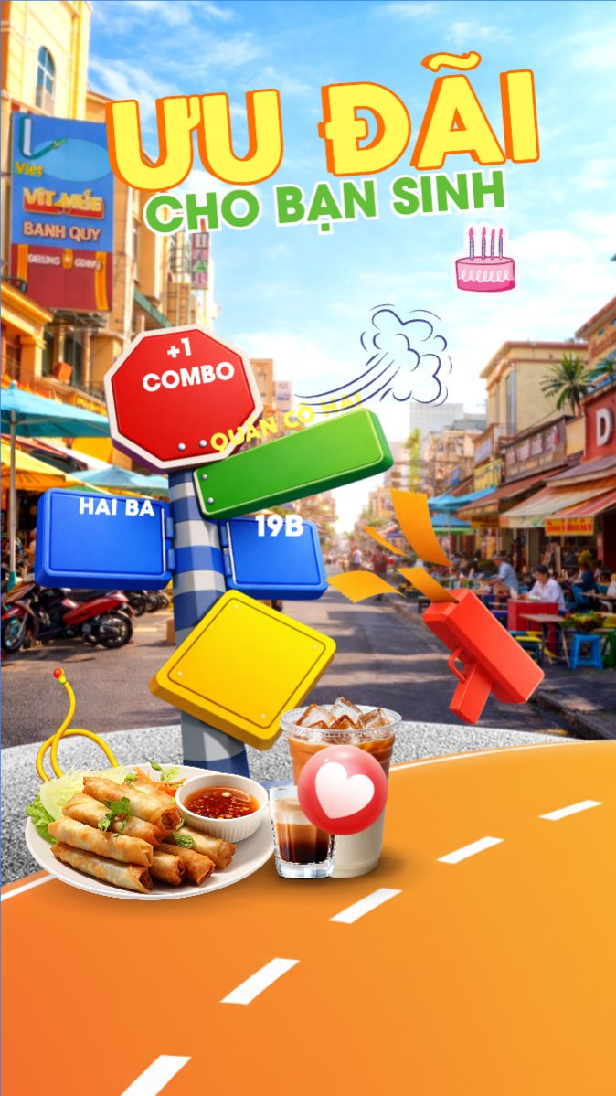 Mẫu Bài post MXH (9:16) Ưu đãi cho bạn sinh tháng 4 — LayerPic