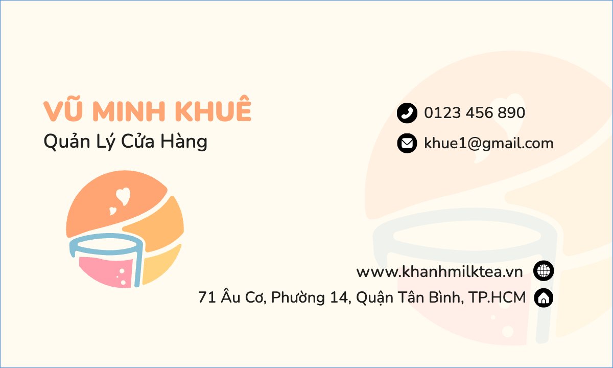 Mẫu Danh thiếp Nước uống, juice, giải khát, F&B, drink — LayerPic