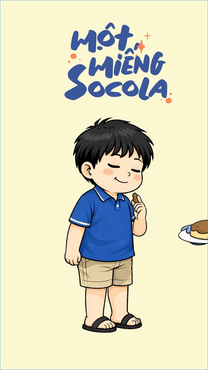 Một miếng socola yêu nhau thiết tha
