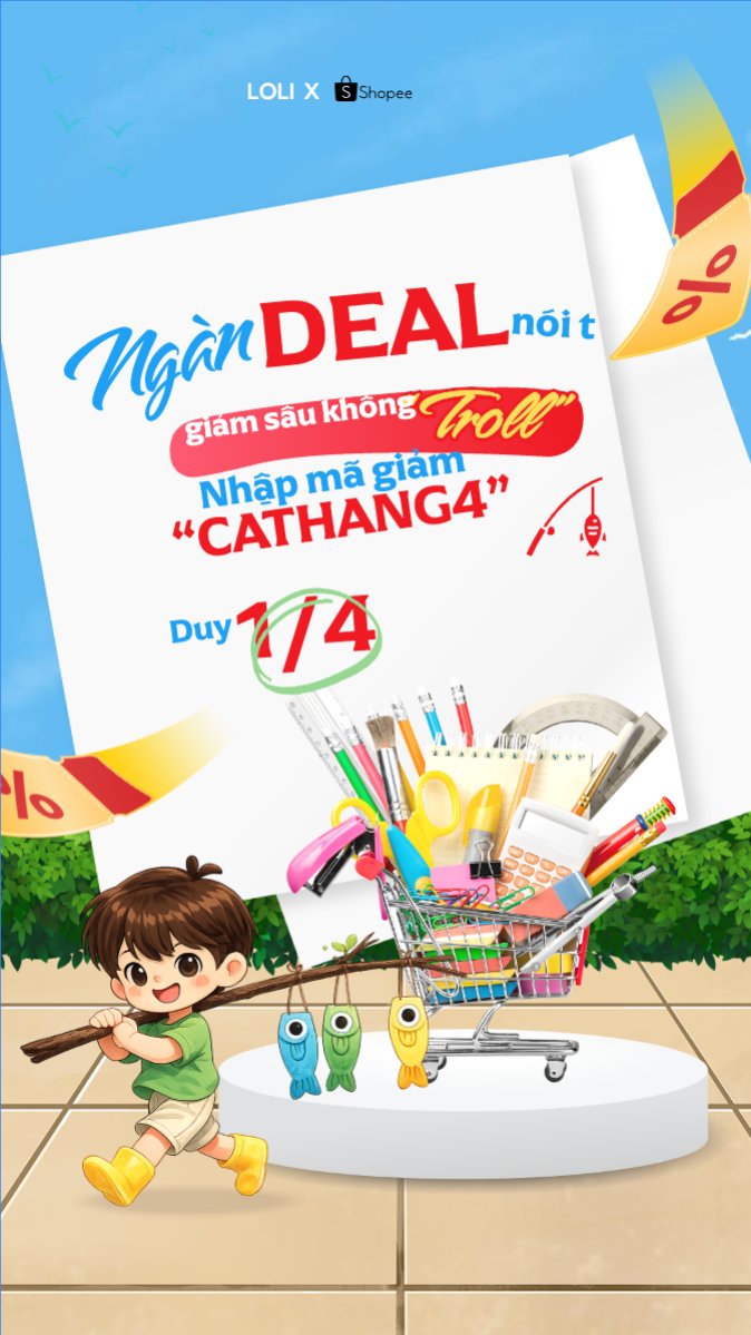 Mẫu Bài post MXH (9:16) Ngàn Deal nói thật giảm sâu không Troll — LayerPic