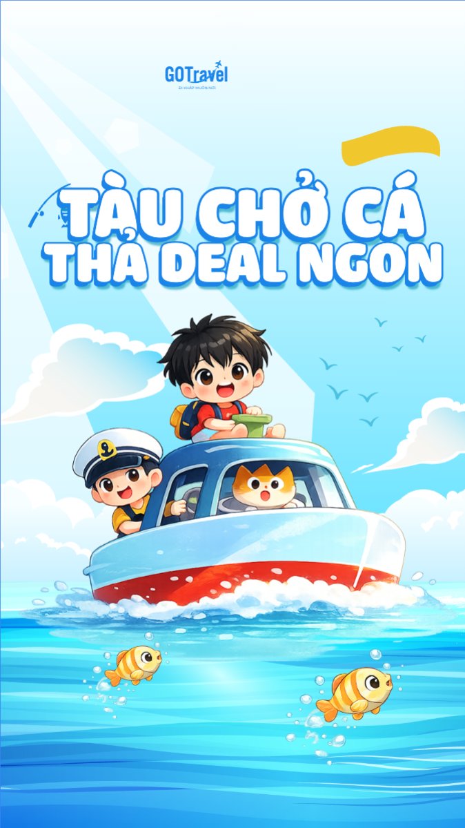 Mẫu Bài post MXH (9:16) Tàu chở cá thả deal ngon — LayerPic