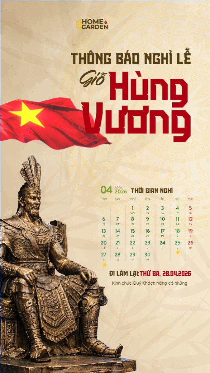Mẫu Bài post MXH (9:16) Thông báo nghỉ lễ Giỗ tổ Hùng Vương 2026 — LayerPic