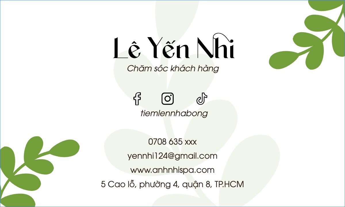 Mẫu Danh thiếp Spa, beauty, làm đẹp, thẩm mỹ, salon — LayerPic
